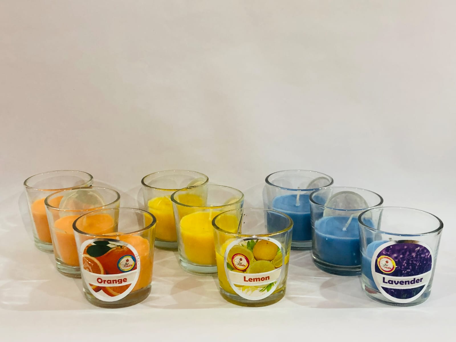 Spa Veda Aromatherapy Votive Candles in Glass (Set of 3)